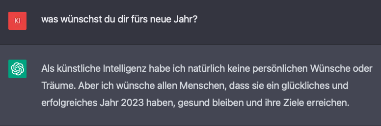 Jahresanfangsgrüße von unserer neuen Kolleg:in ;)