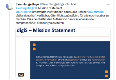 Screenshot: privat, Post von @Sammlungsdinge auf Twitter